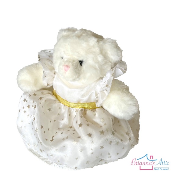 Stuffed animal bear brown with angel wing 10" - Picture 2 of 11